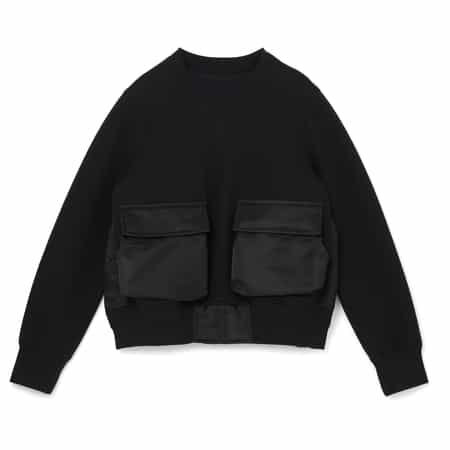 SACAI ＜サカイ＞ ポケット付きコンビネーションスエットプルオーバー