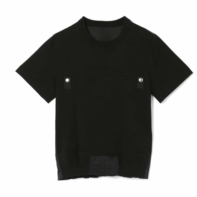 SACAI SACAI ＜サカイ＞ コンビネーション バックプリーツカットソー BLACK
