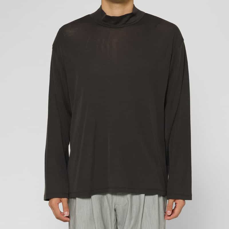 KANEMASA PHIL. KANEMASA PHIL.＜カネマサフィル＞ モックネックロングスリーブカットソー GRAY