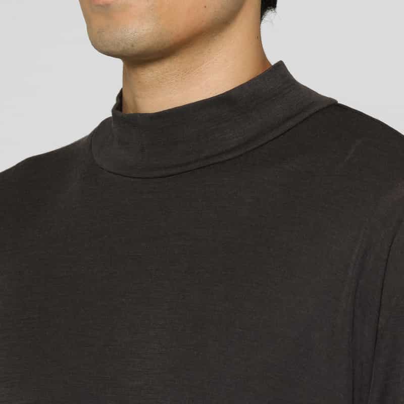 KANEMASA PHIL. KANEMASA PHIL.＜カネマサフィル＞ モックネックロングスリーブカットソー GRAY