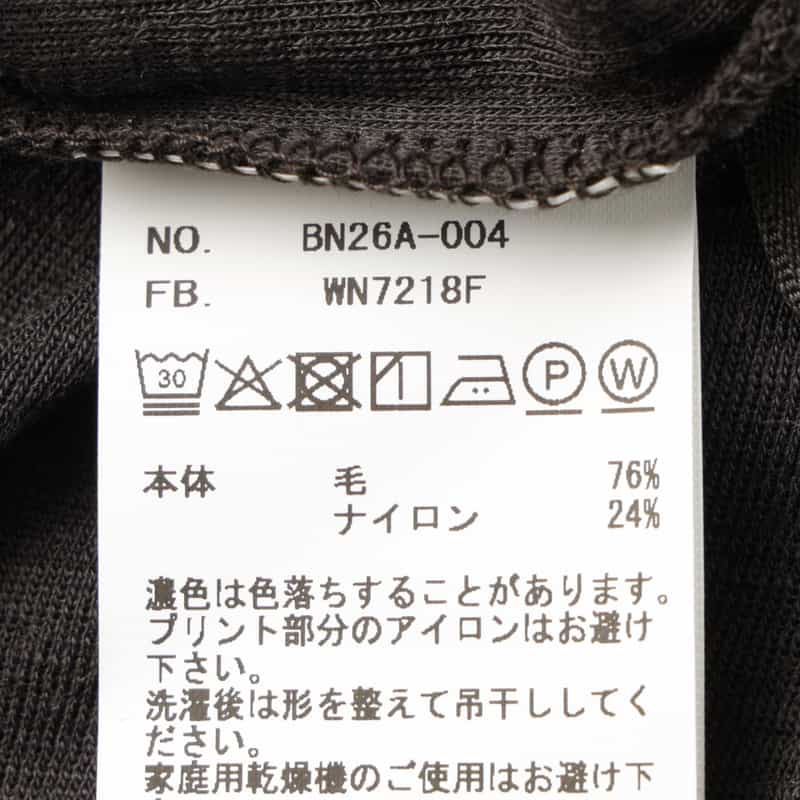 KANEMASA PHIL. KANEMASA PHIL.＜カネマサフィル＞ モックネックロングスリーブカットソー GRAY
