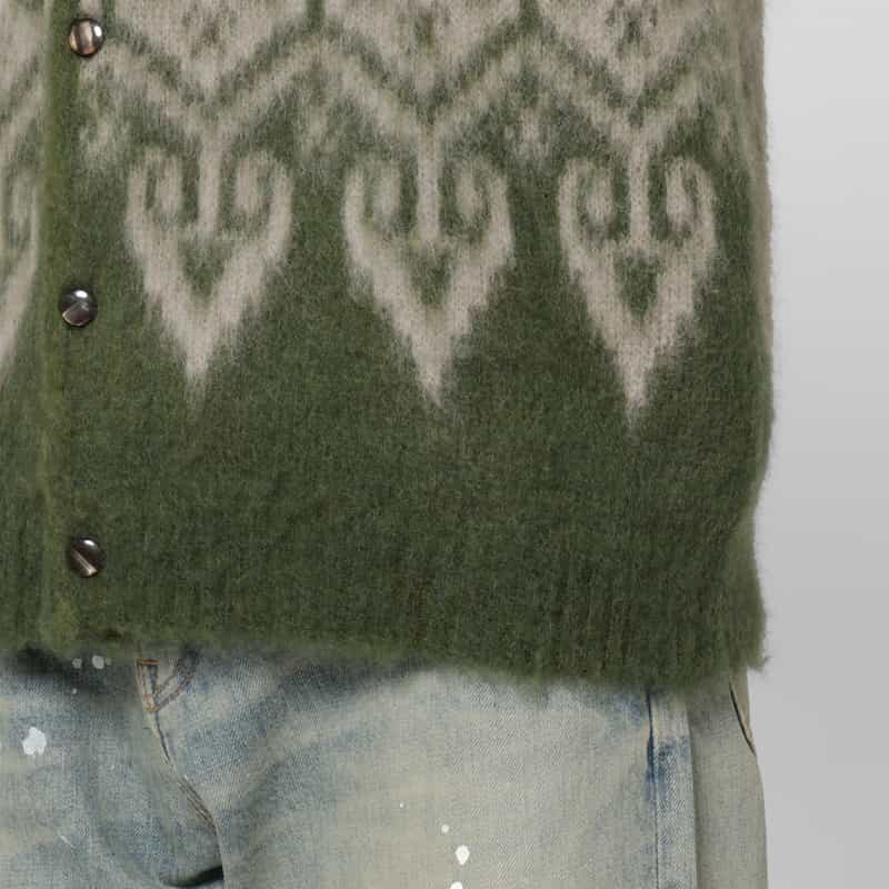 NEEDLES NEEDLES＜ニードルズ＞ ノルディック柄モヘアカーディガン GREEN