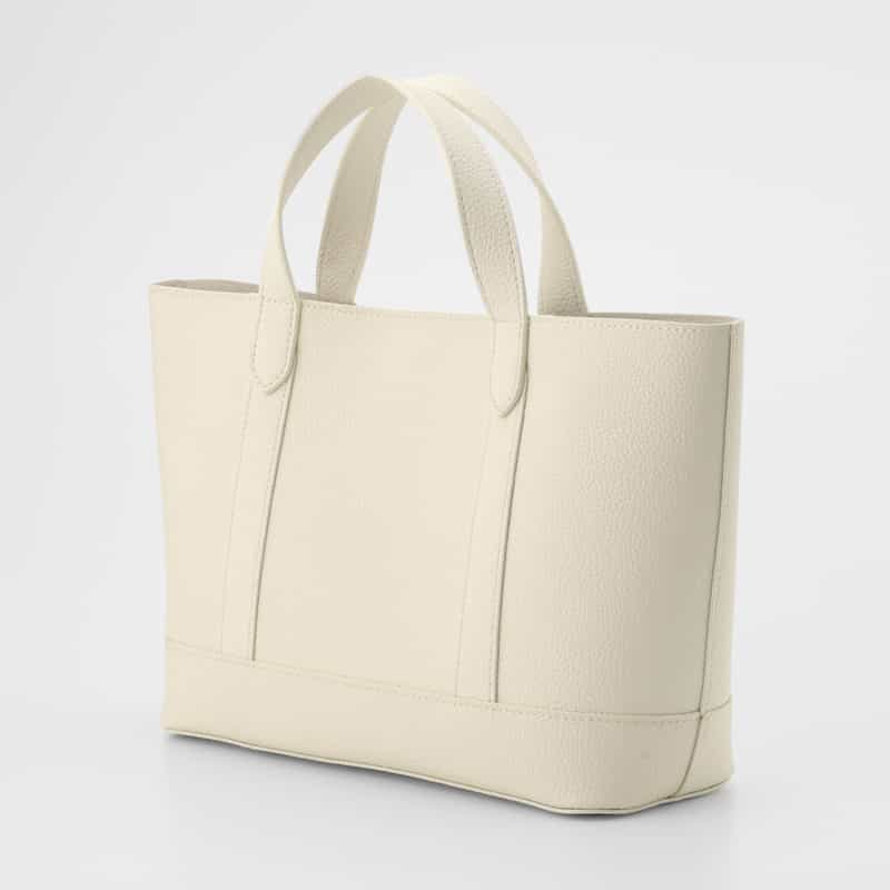 BARNEYS NEW YORK ロゴ入りマイクロファイバー ミニトートバッグ WHITE