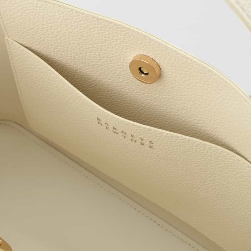 BARNEYS NEW YORK ロゴ入りマイクロファイバー ミニトートバッグ WHITE