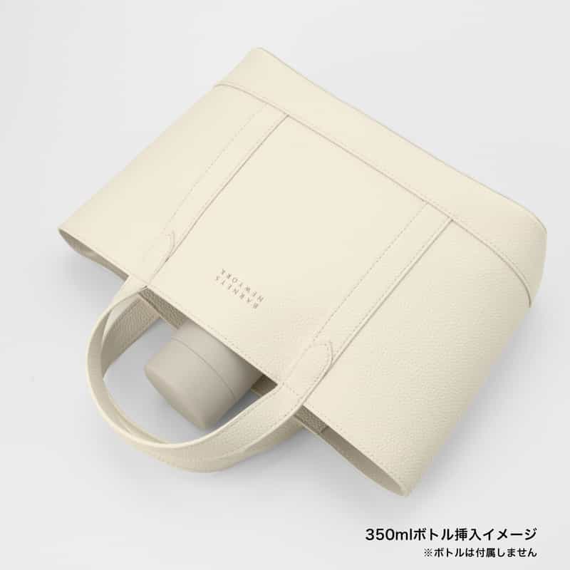 BARNEYS NEW YORK ロゴ入りマイクロファイバー ミニトートバッグ WHITE