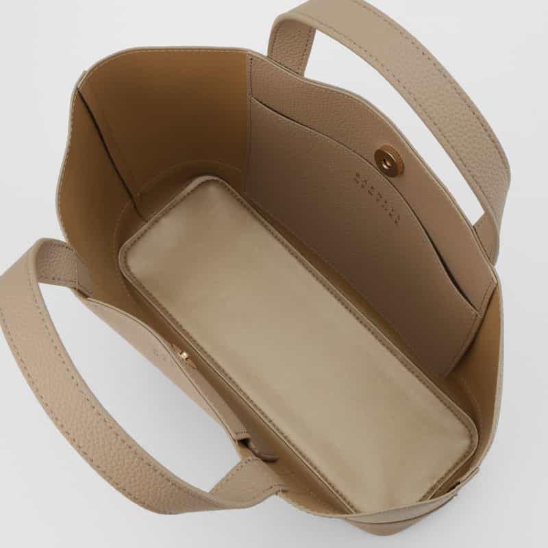 BARNEYS NEW YORK ロゴ入りマイクロファイバー ミニトートバッグ BEIGE