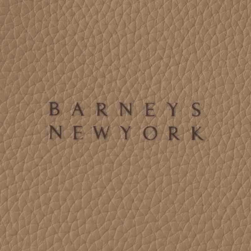 BARNEYS NEW YORK ロゴ入りマイクロファイバー ミニトートバッグ BEIGE