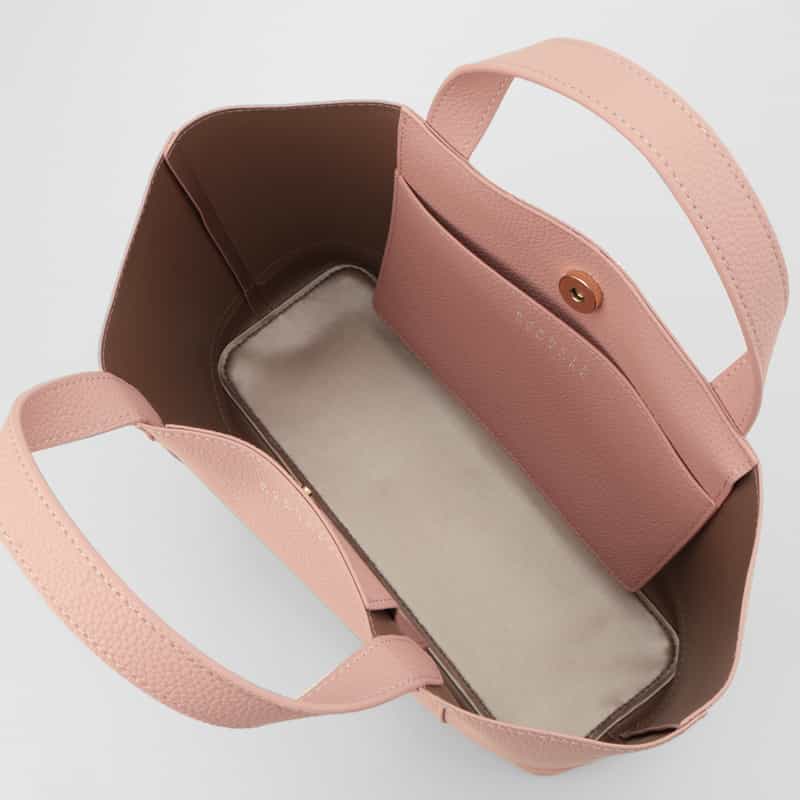 BARNEYS NEW YORK ロゴ入りマイクロファイバー ミニトートバッグ PINK