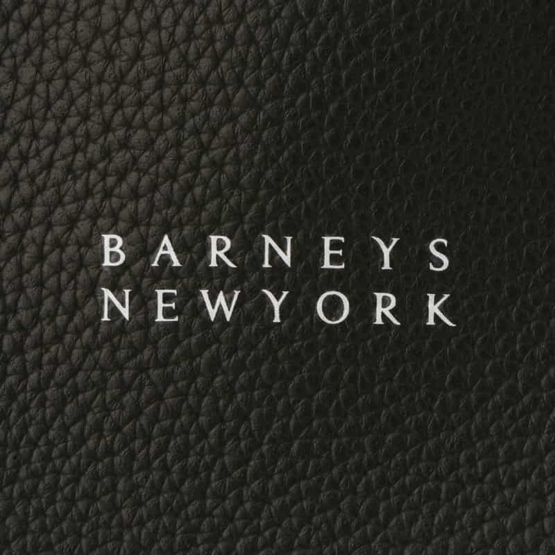 BARNEYS NEW YORK ロゴ入りマイクロファイバー ミニトートバッグ BLACK
