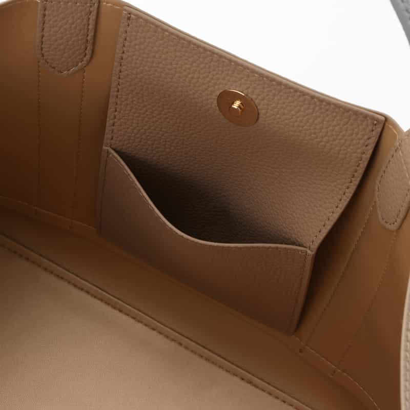 BARNEYS NEW YORK ドット柄ロゴ入りマイクロファイバー ミニトートバッグ BEIGE