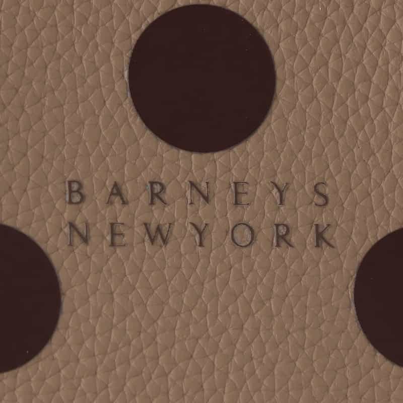 BARNEYS NEW YORK ドット柄ロゴ入りマイクロファイバー ミニトートバッグ BEIGE