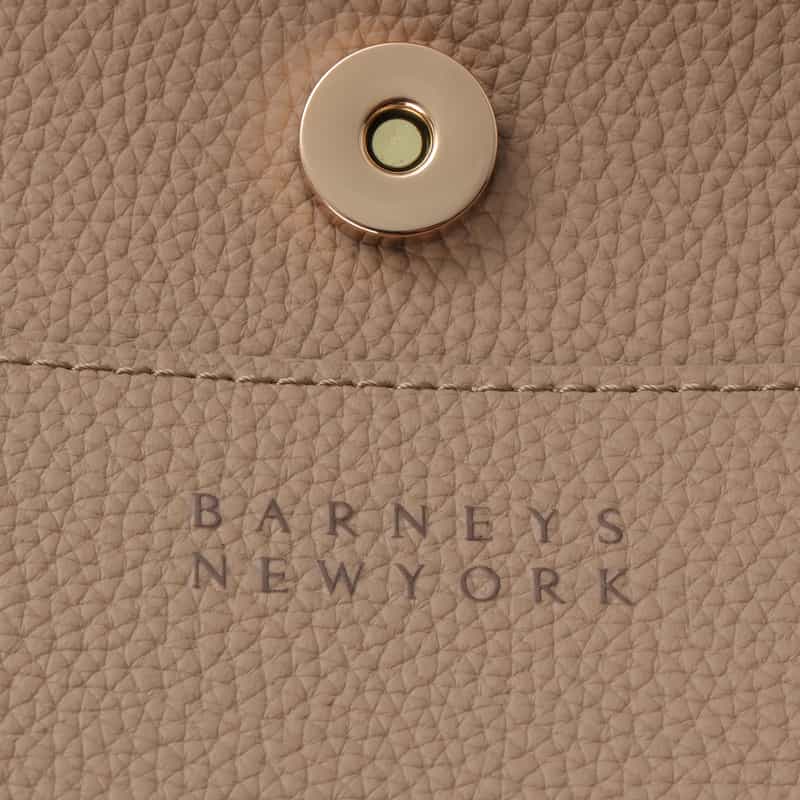 BARNEYS NEW YORK ドット柄ロゴ入りマイクロファイバー ミニトートバッグ BEIGE