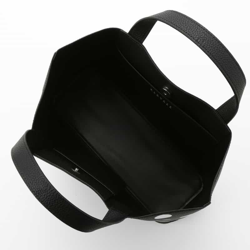 BARNEYS NEW YORK ドット柄ロゴ入りマイクロファイバー ミニトートバッグ BLACK