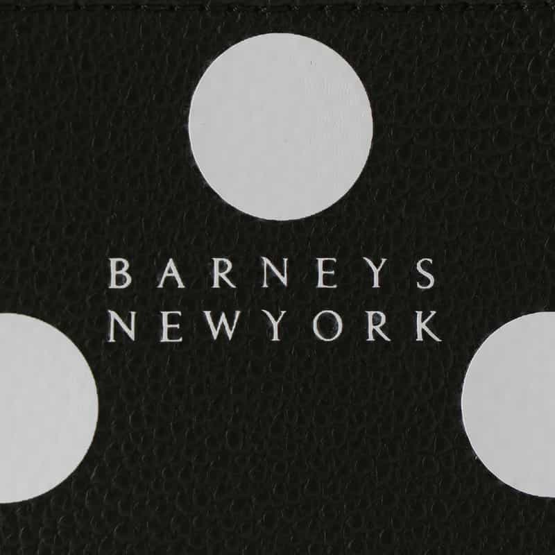 BARNEYS NEW YORK ドット柄ロゴ入りマイクロファイバー ミニトートバッグ BLACK