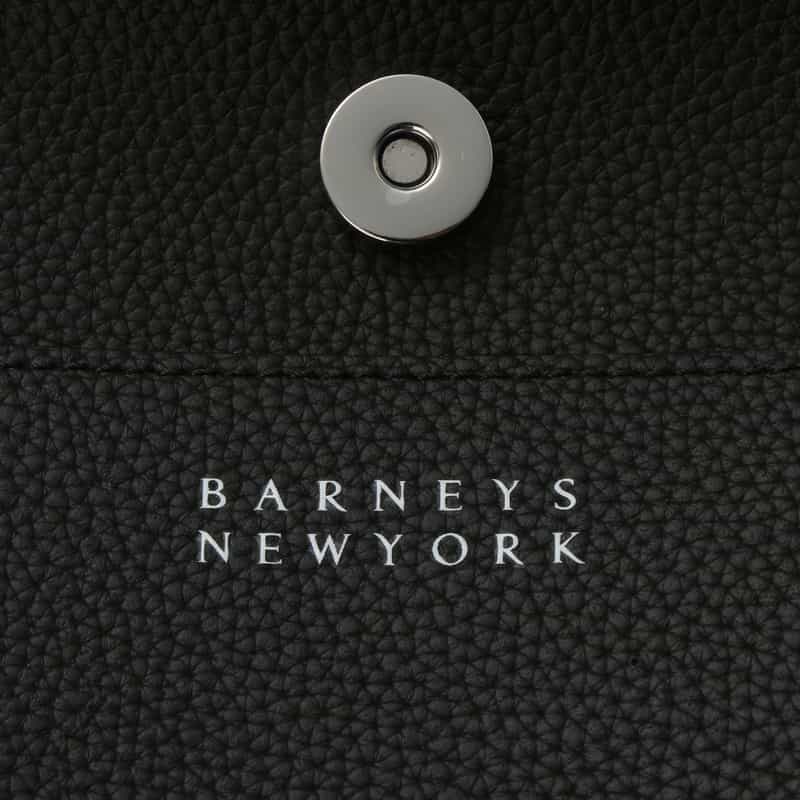 BARNEYS NEW YORK ドット柄ロゴ入りマイクロファイバー ミニトートバッグ BLACK