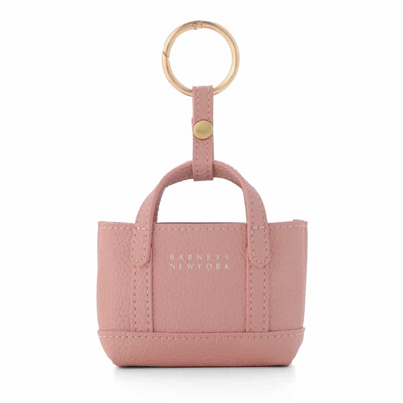 BARNEYS NEW YORK ロゴ入り バッグ型チャーム PINK