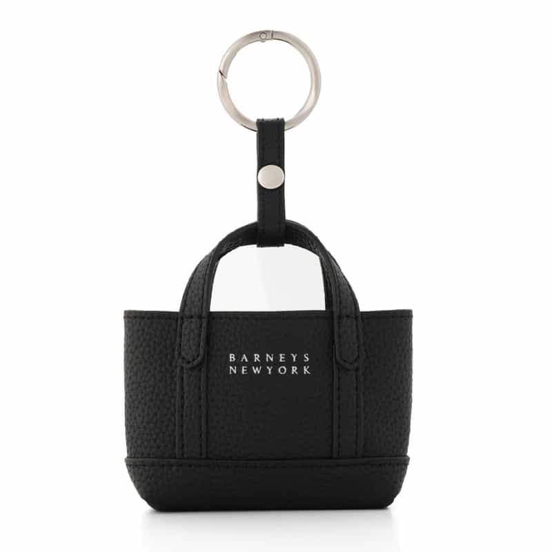 BARNEYS NEW YORK ロゴ入り バッグ型チャーム BLACK