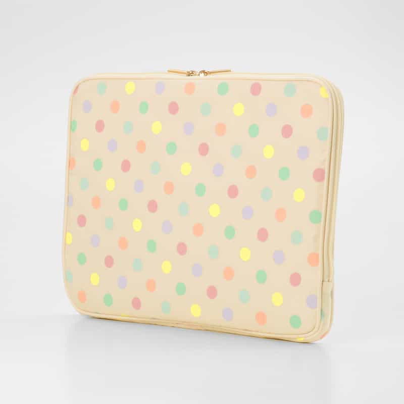 BARNEYS NEW YORK マルチドット柄 PCケース WHITE