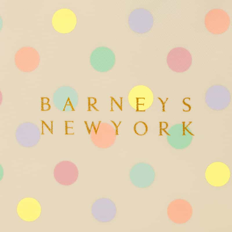 BARNEYS NEW YORK マルチドット柄 ガジェットポーチ WHITE
