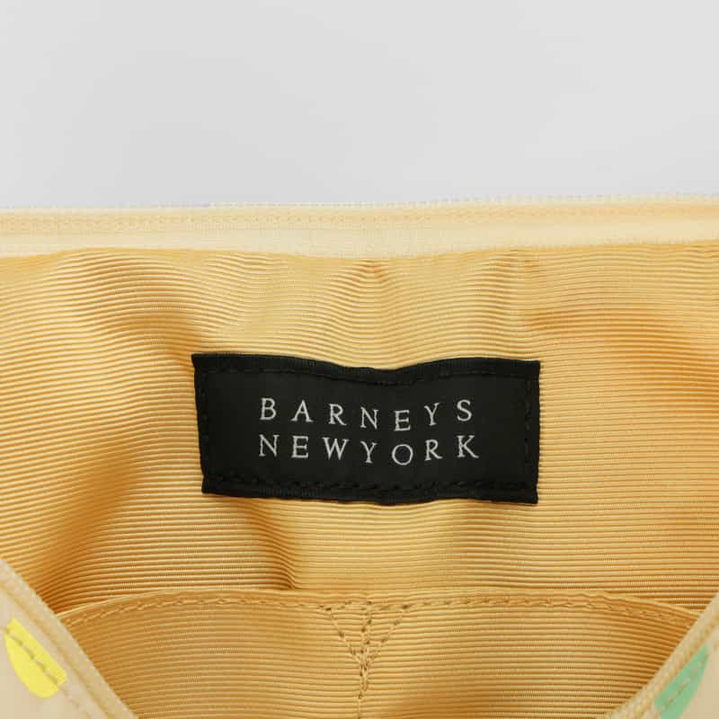 BARNEYS NEW YORK マルチドット柄 ガジェットポーチ WHITE