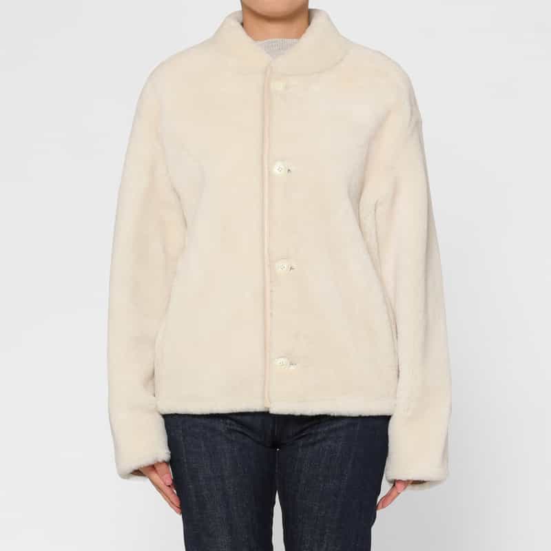YVES SALOMON YVES SALOMON ＜イヴ サロモン＞ リバーシブル ムートンブルゾン IVORY