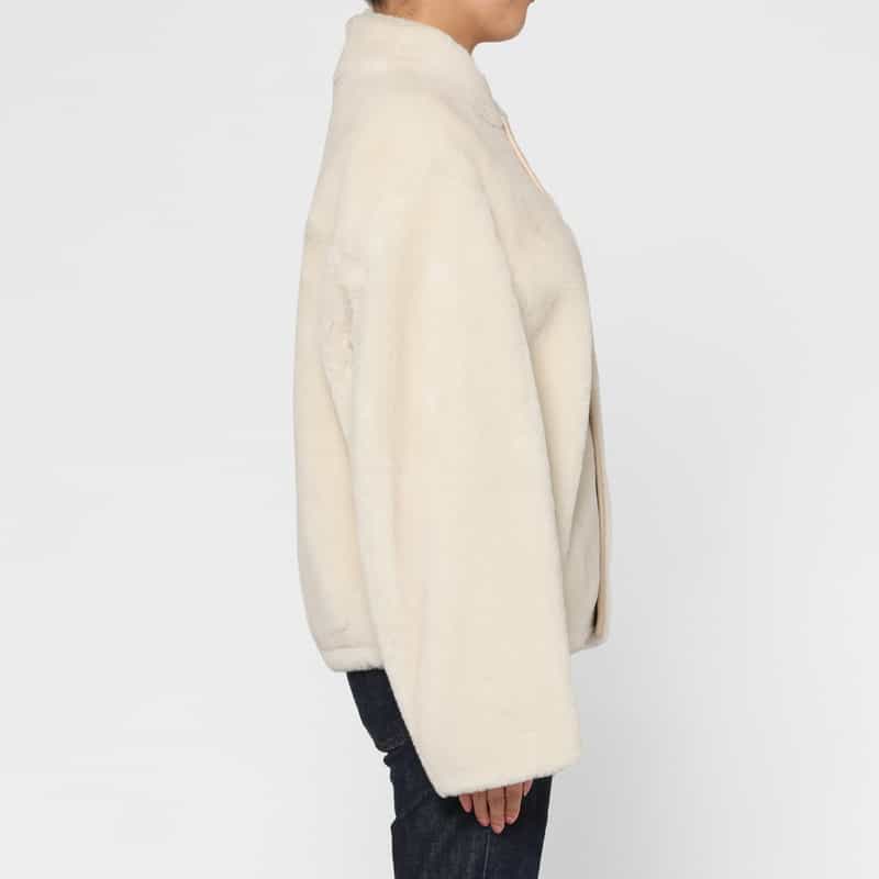 YVES SALOMON YVES SALOMON ＜イヴ サロモン＞ リバーシブル ムートンブルゾン IVORY