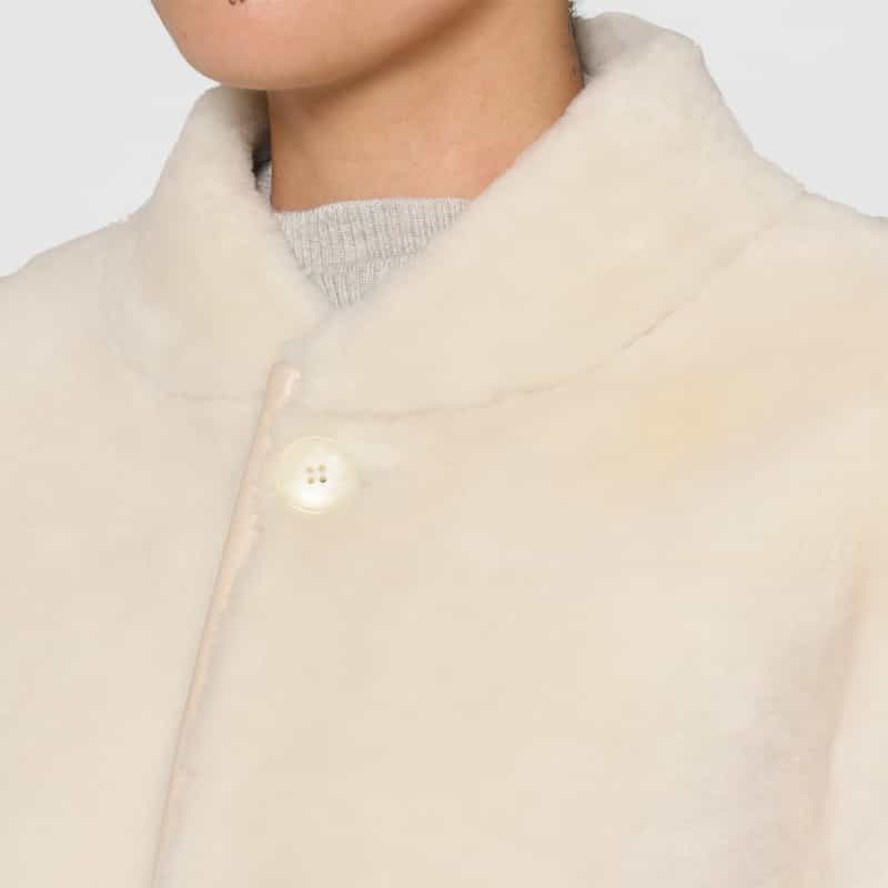 YVES SALOMON YVES SALOMON ＜イヴ サロモン＞ リバーシブル ムートンブルゾン IVORY