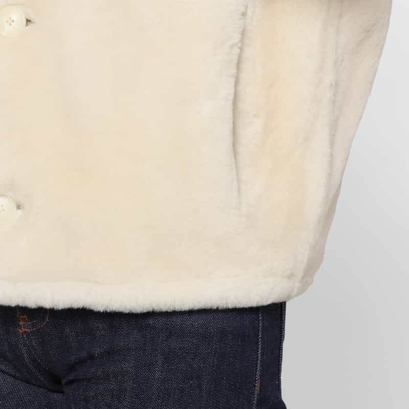 YVES SALOMON YVES SALOMON ＜イヴ サロモン＞ リバーシブル ムートンブルゾン IVORY