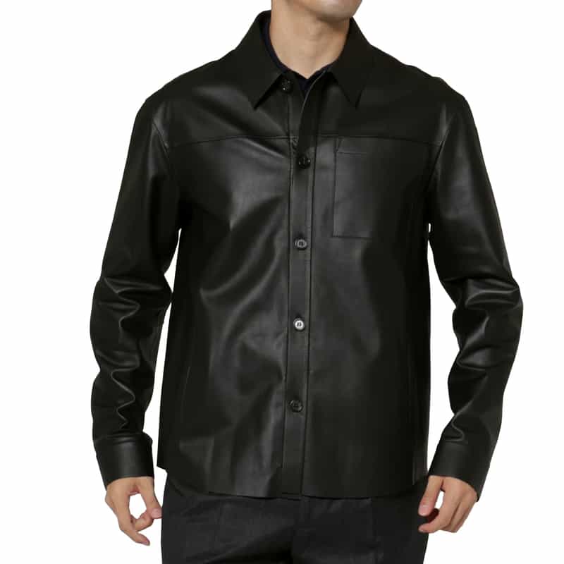 DESA 1972 DESA 1972＜デサ ナインティーンセブンティトゥー＞ レザーシャツジャケット BLACK