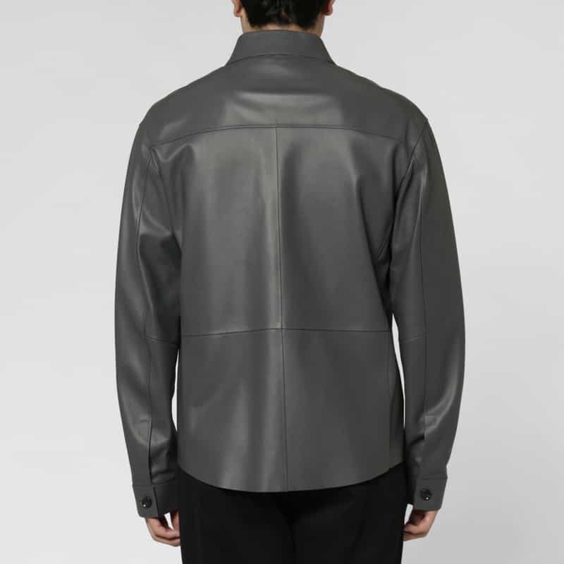 DESA 1972 DESA 1972＜デサ ナインティーンセブンティトゥー＞ レザーシャツジャケット DARK GRAY