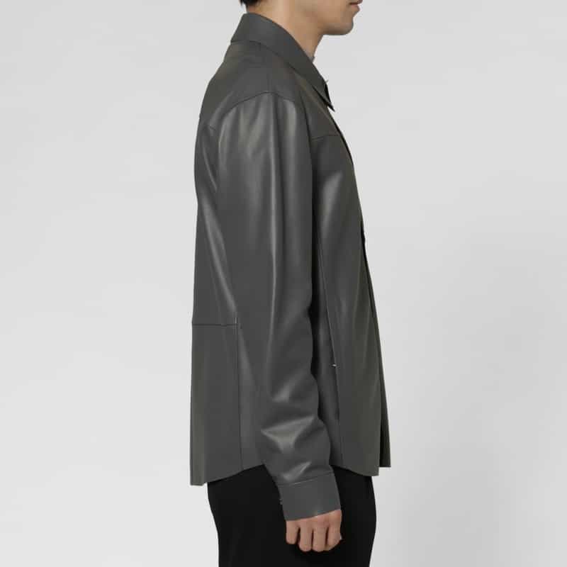 DESA 1972 DESA 1972＜デサ ナインティーンセブンティトゥー＞ レザーシャツジャケット DARK GRAY