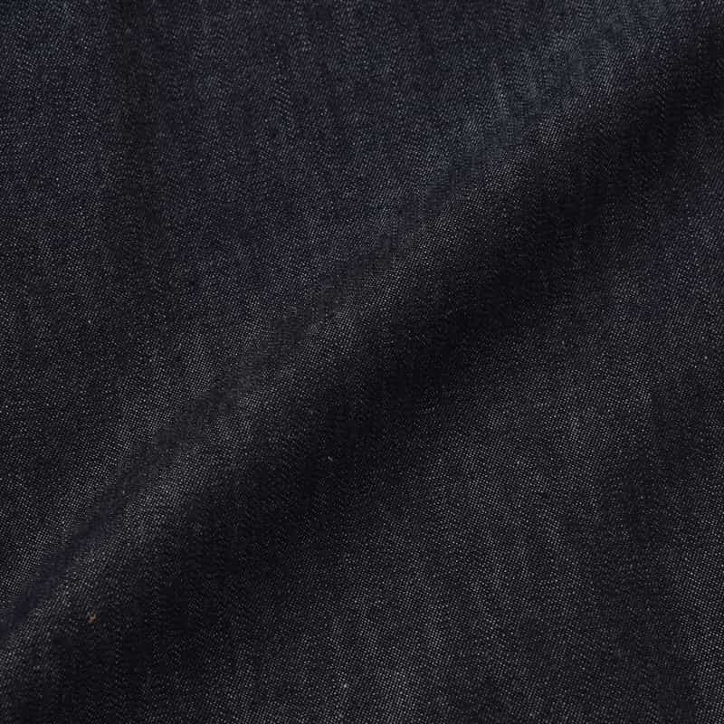 BARNEYS NEW YORK ウォッシャブル デニム素材ボウタイブラウス NAVY