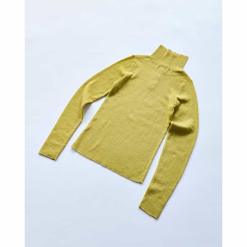 BARNEYS NEW YORK BARNEYS NEW YORK by IRENISA　シアーリブニットプルオーバー YELLOW