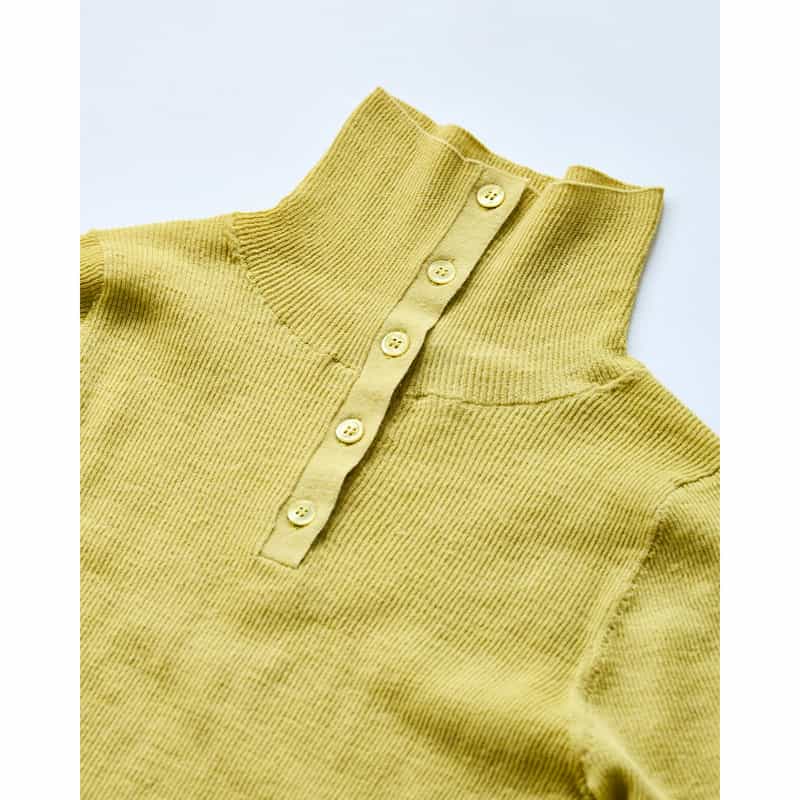BARNEYS NEW YORK BARNEYS NEW YORK by IRENISA　シアーリブニットプルオーバー YELLOW