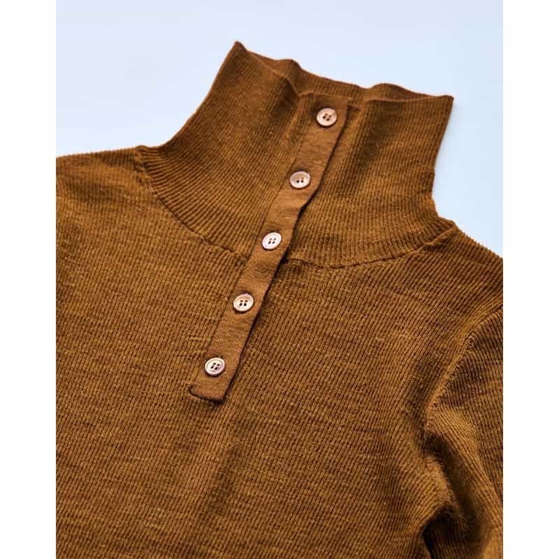 BARNEYS NEW YORK BARNEYS NEW YORK by IRENISA　シアーリブニットプルオーバー CAMEL