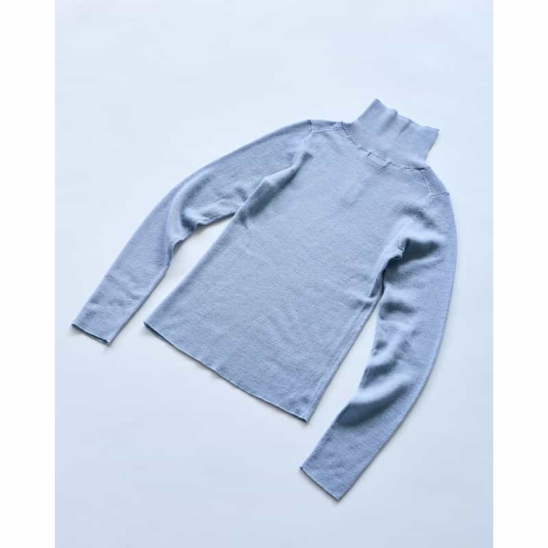 BARNEYS NEW YORK BARNEYS NEW YORK by IRENISA　シアーリブニットプルオーバー LT GRAY