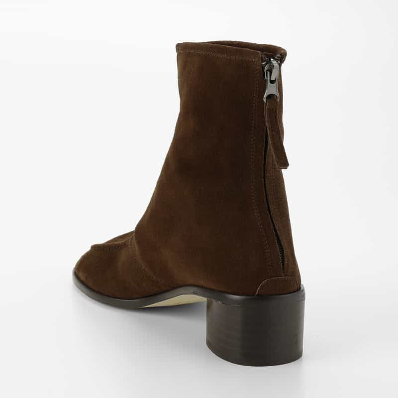 HEREU HEREU ＜ヘリュー＞ スエード素材ショートブーツ "JULIOL" DARK BROWN