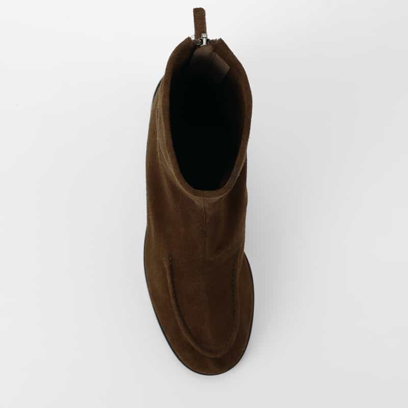 HEREU HEREU ＜ヘリュー＞ スエード素材ショートブーツ "JULIOL" DARK BROWN