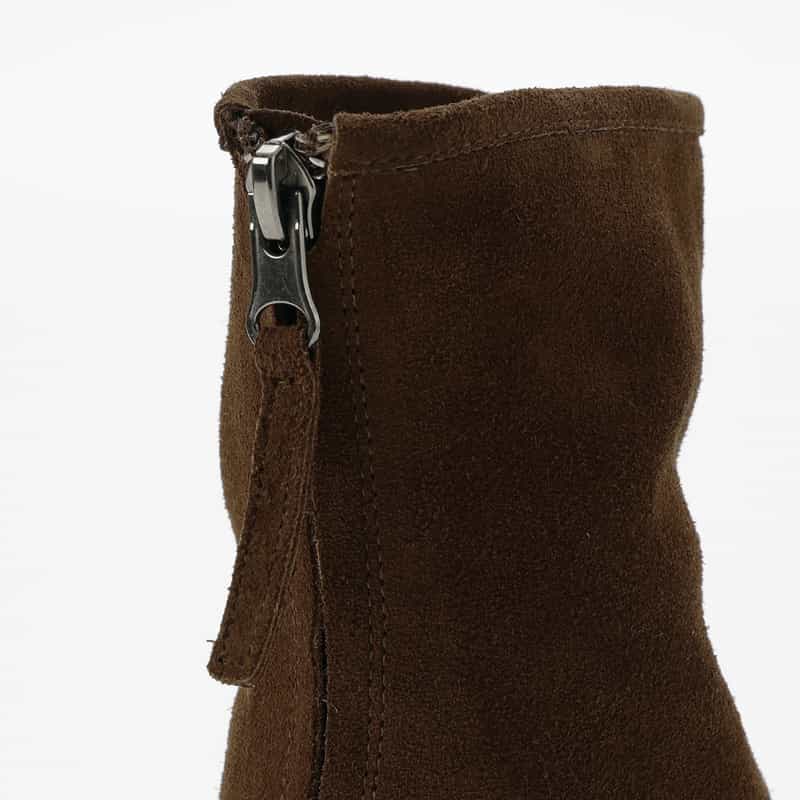HEREU HEREU ＜ヘリュー＞ スエード素材ショートブーツ "JULIOL" DARK BROWN