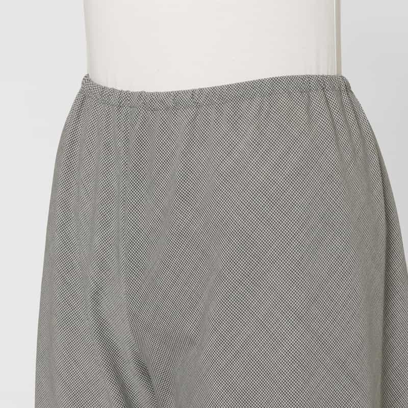 BARNEYS NEW YORK ウォッシャブル 千鳥格子柄 バイアスパンツ GRAY