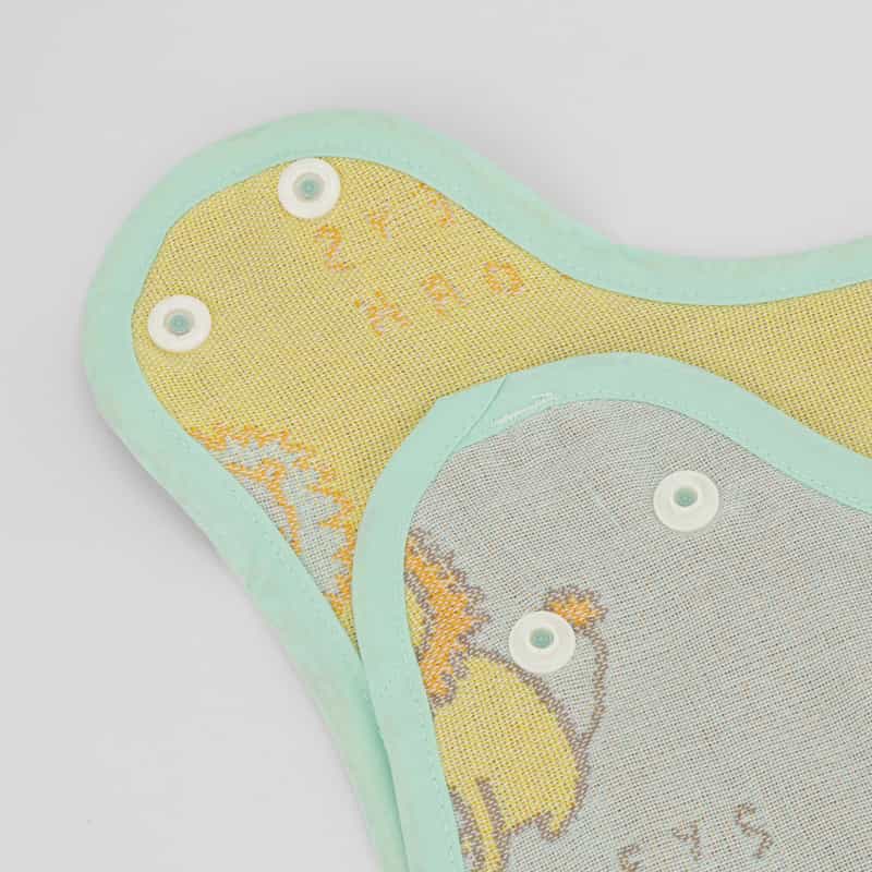 BARNEYS NEW YORK ベビーライオン柄 6重ガーゼ スリーパー LIGHT BLUE