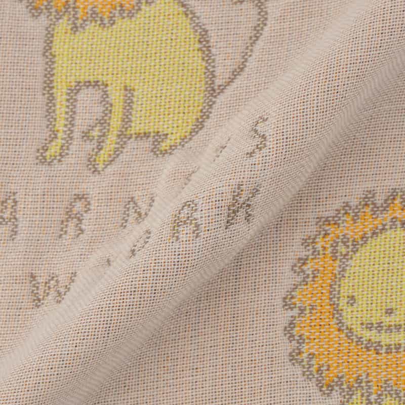 BARNEYS NEW YORK ベビーライオン柄 6重ガーゼ スリーパー LIGHT PINK