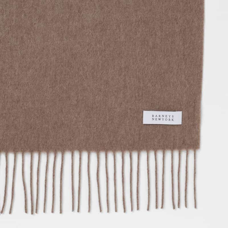 BARNEYS NEW YORK カシミヤ100％ソリッドマフラー（180×30） BEIGE