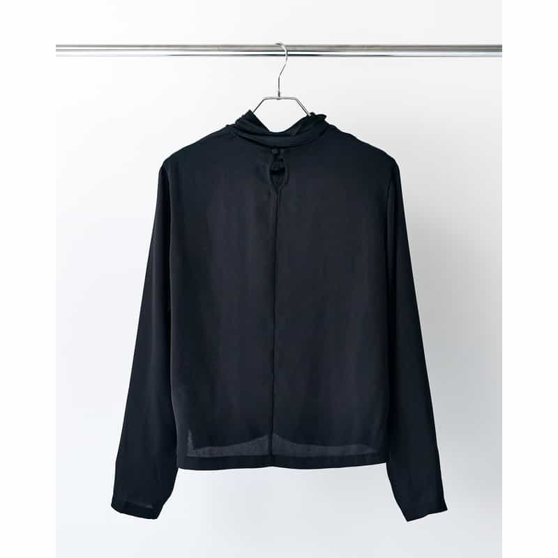 BARNEYS NEW YORK BARNEYS NEW YORK by KANAKO SAKAI　サテンボウタイカットソー BLACK