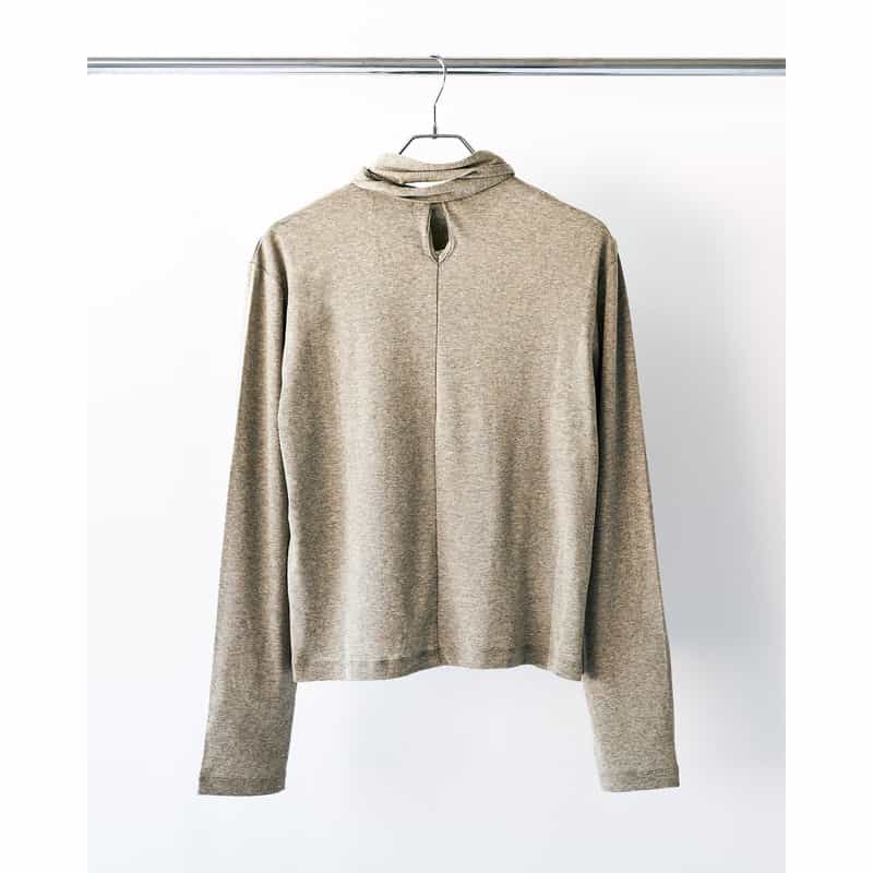 BARNEYS NEW YORK BARNEYS NEW YORK by KANAKO SAKAI　グリッタージャージーボウタイカットソー BEIGE