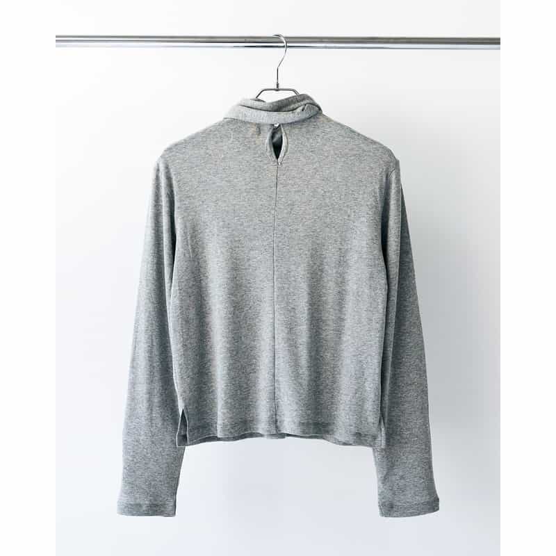 BARNEYS NEW YORK BARNEYS NEW YORK by KANAKO SAKAI　グリッタージャージーボウタイカットソー GRAY