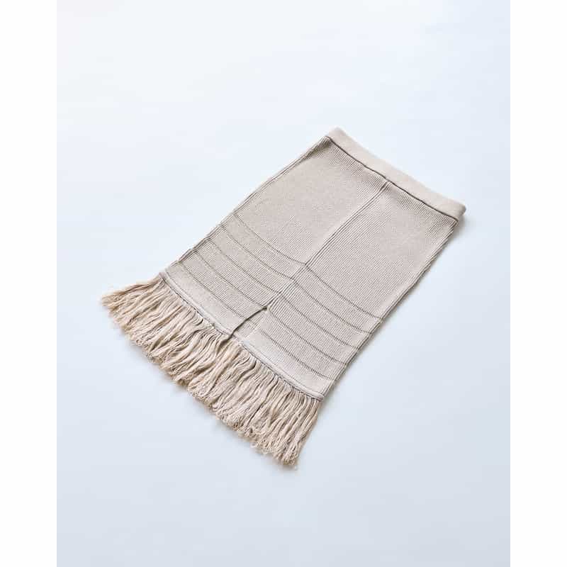 BARNEYS NEW YORK BARNEYS NEW YORK by KANAKO SAKAI　ラメニットフリンジスカート BEIGE