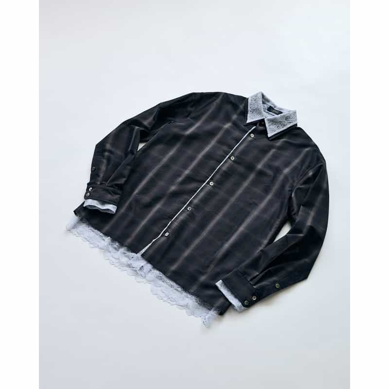 BARNEYS NEW YORK BARNEYS NEW YORK by KANAKO SAKAI　レイヤードシャツ BLACK