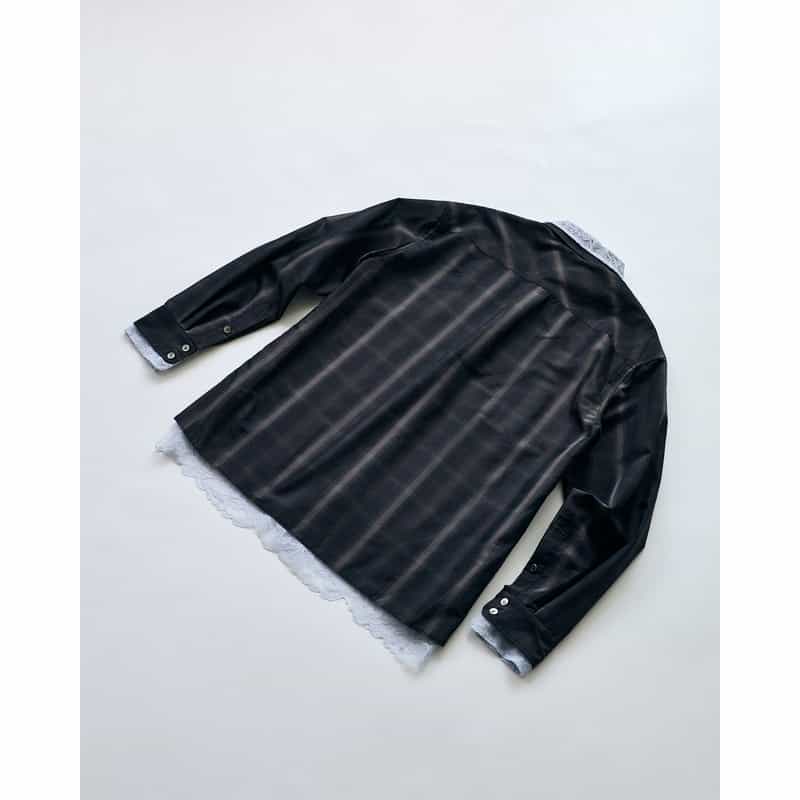 BARNEYS NEW YORK BARNEYS NEW YORK by KANAKO SAKAI　レイヤードシャツ BLACK