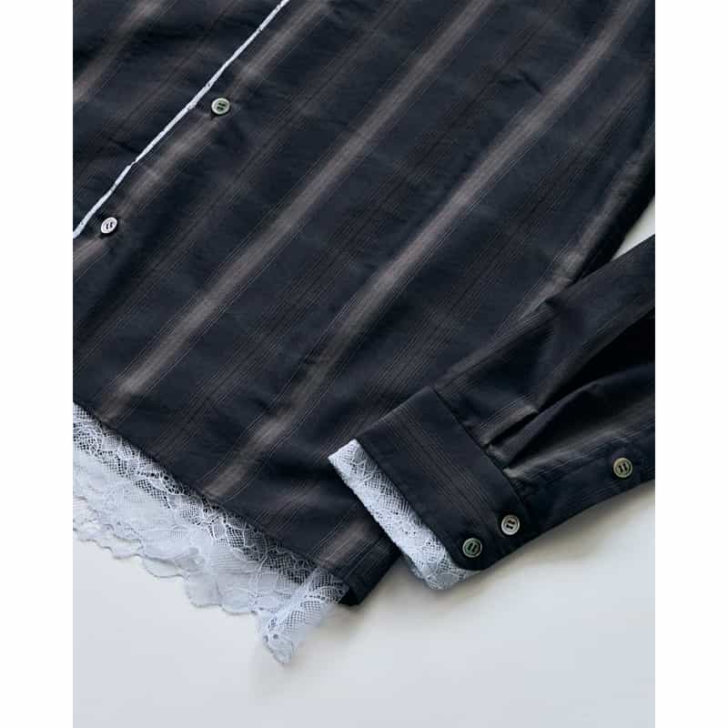 BARNEYS NEW YORK BARNEYS NEW YORK by KANAKO SAKAI　レイヤードシャツ BLACK
